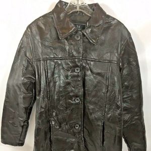 Vintage Brown Patchwork Leather Hippie Jacket